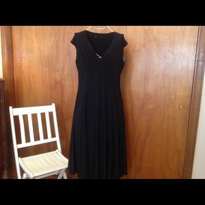Black Chaps dress, cap sleeve