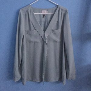 Anthropologie Scalloped Top