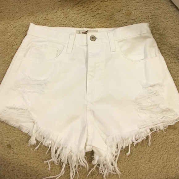Hollister Pants - All white Hollister high rise shorts