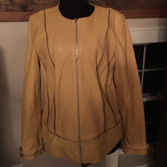 Yellow leather jacket