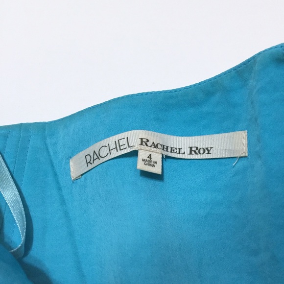 Blue Strapless Dress - Picture 2 of 4