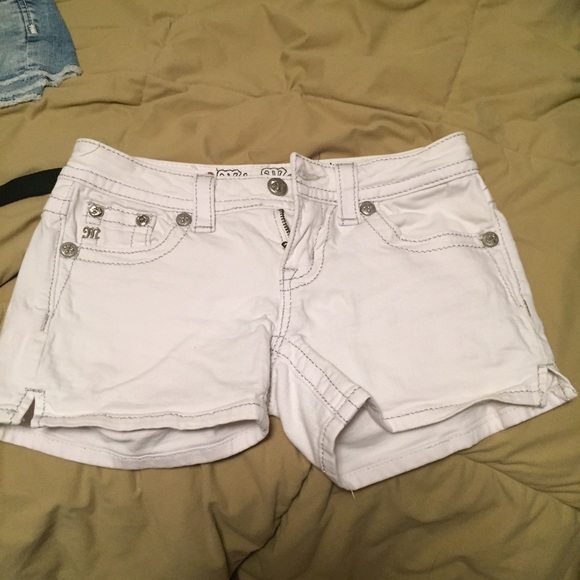 White denim shorts