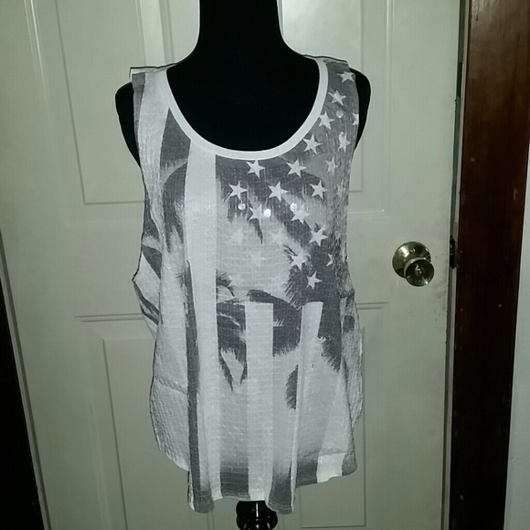 VS Pink sequin tank top
