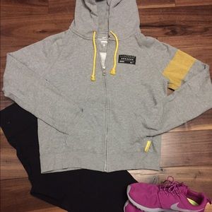 Nike Livestrong Grey and Yellow Zip-up M