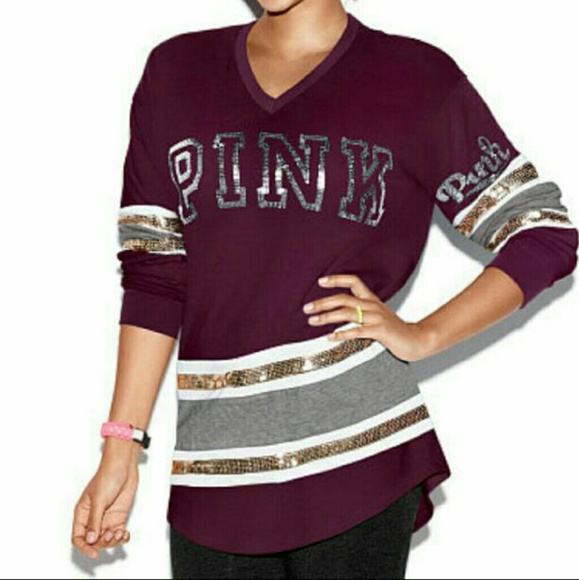 🚫SOLD🚫 Nwot medium vs pink bling crew - Picture 3 of 3