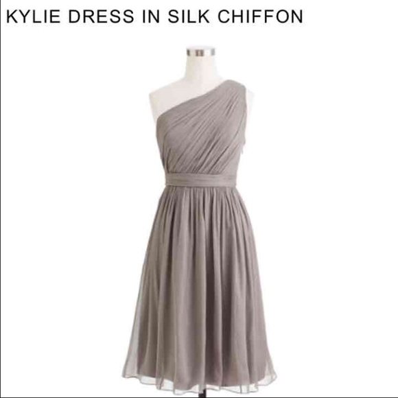 J crew Kylie dress chiffon graphite