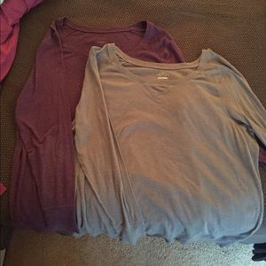 Bundle Purple/Grey Long Sleeve Shirts from OldNavy