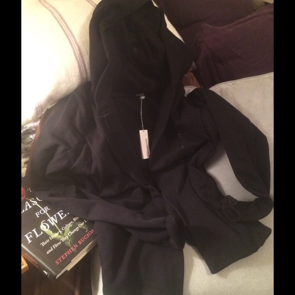 💐James Perse Black 💯Cotton Zip Jacket Hoody 2=M