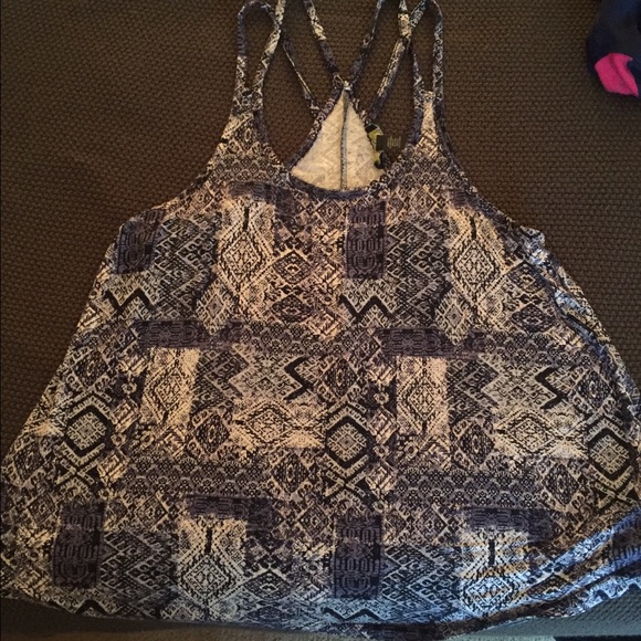 Navy/White Aztec Print Tank Top from Forever 21+