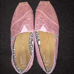 RESERVED Pink sparkly TOMS💗