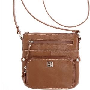 Gianni Bernini light brown cross body handbag