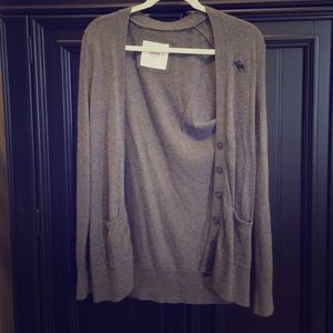 Gray Abrrcrombie & Fitch Cardigan
