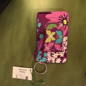 Vera Bradley Zip ID Case Flutterby