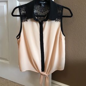 Forever 21 sheer/lace top