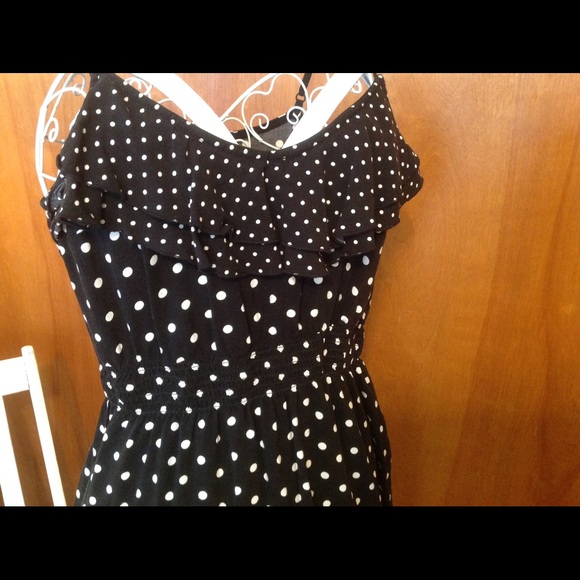 Elle black & white polka dotted sundress - Picture 2 of 4