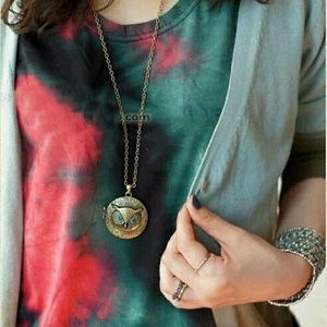 Necklace  copper Based owl