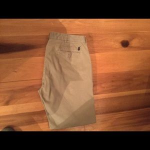 Khaki flat front pants