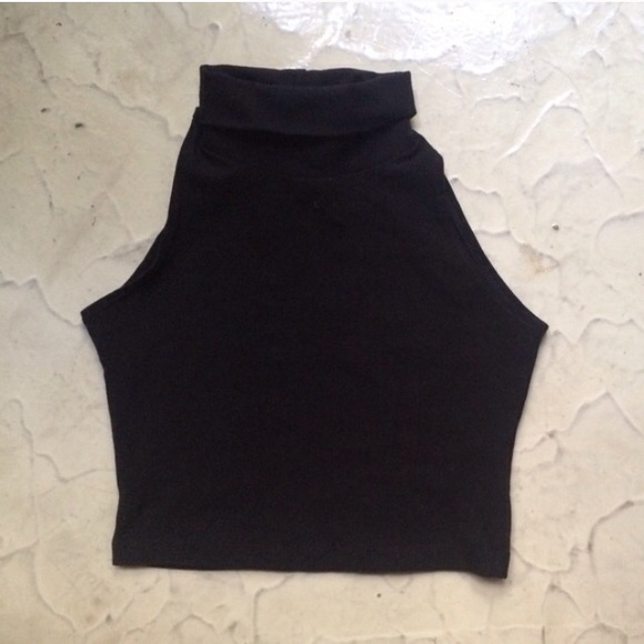 American Apparel Turtle neck crop top😍