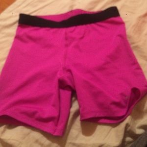 Pink compressin champion shorts