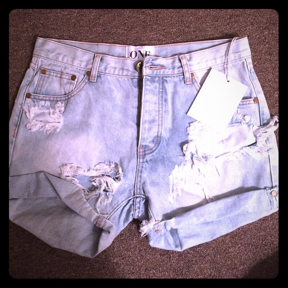 One Teaspoon Chargers Denim Shorts