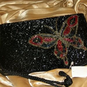 Beaded Butterfly Clutch
