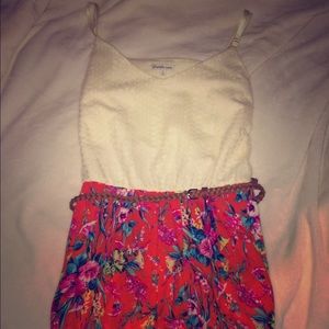Floral Romper - with removable belt