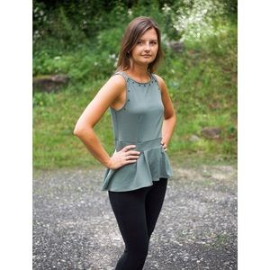 Peplum Top with Stud Detail