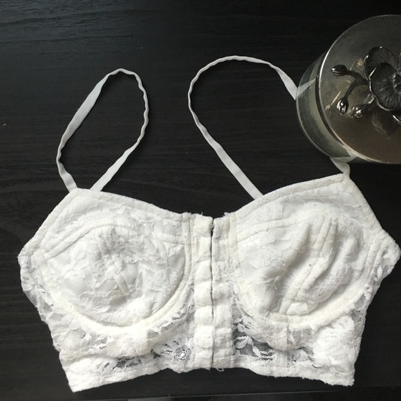 white lace bralette
