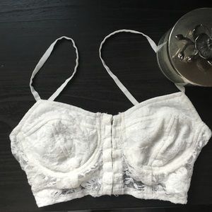 white lace bralette