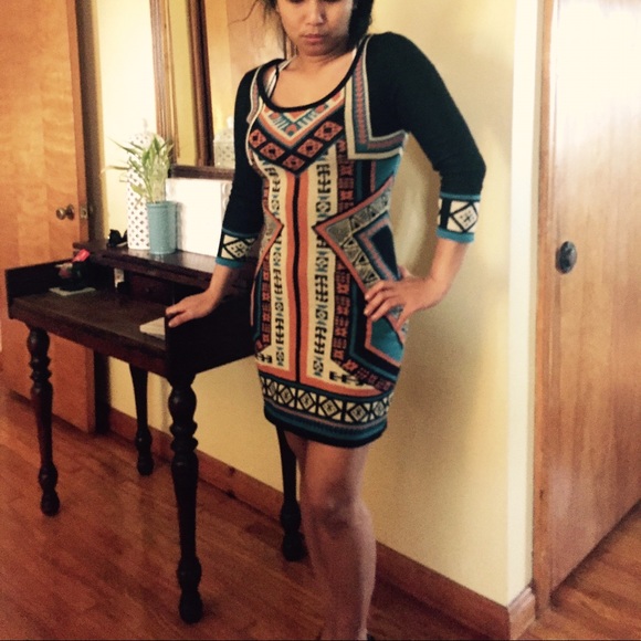 Flying Tomato Tribal Sweater Dress - Picture 4 of 4