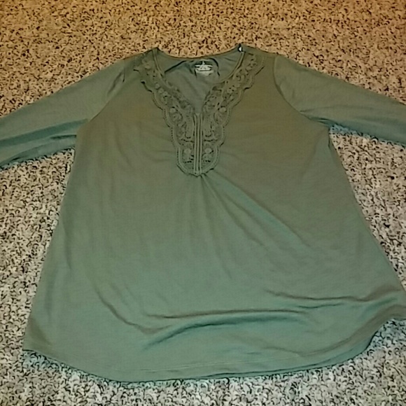 Beautiful green crochet neck top