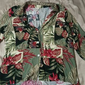 Long sleeve vintage hawaiian shirt
