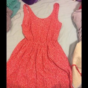 Red and white summer dress