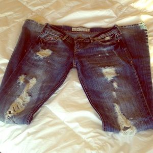 Hollister Bootcut Distressed Jeans