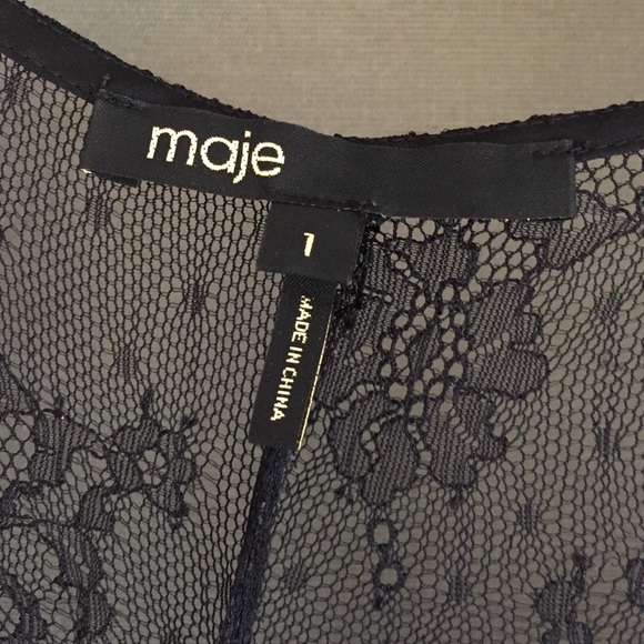 Maje black lace dress, size 1 - Picture 3 of 6