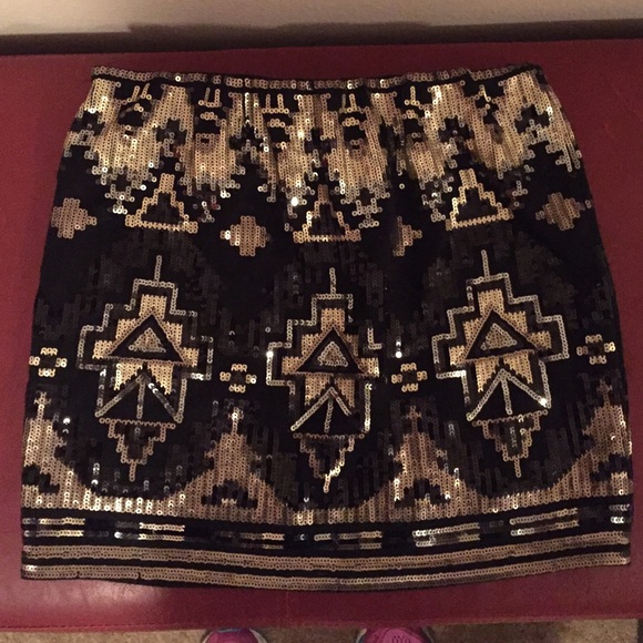 Sequin Aztec Skirt