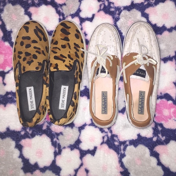 Steve Madden shoes and Sperrys.💕