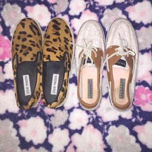 Steve Madden shoes and Sperrys.💕