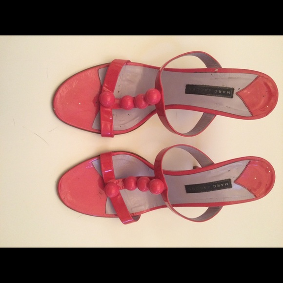 Marc Jacobs hot pink patent mule heels - Picture 5 of 6
