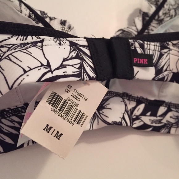 RARE VS Pink Rose Lace Plunge Bralette - Picture 4 of 4