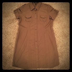 Jessica Simpson army green shirt dress