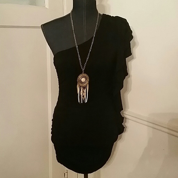 Black dress (necklace not included)