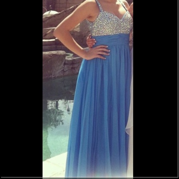 Blue prom dress