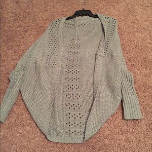 Gray batwing cardigan