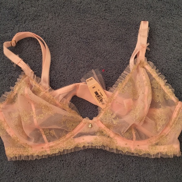 Victoria's Secret dream angel pink lace bra