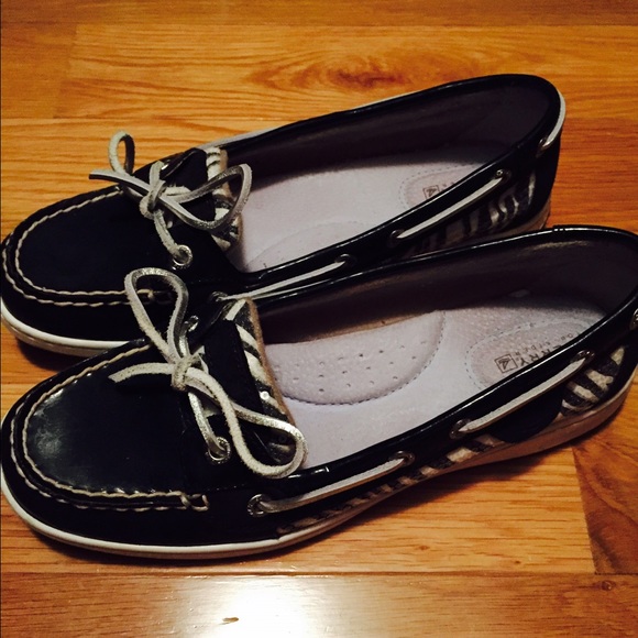 Black Zebra striped Sperrys!