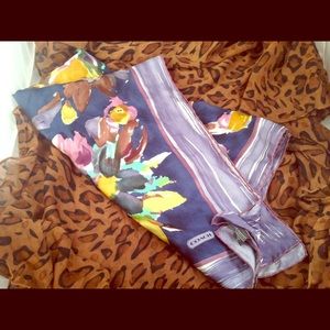 Silk COACH Floral Scarf