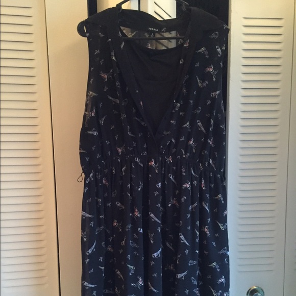 Bird-Print Shirt Dress from Torrid