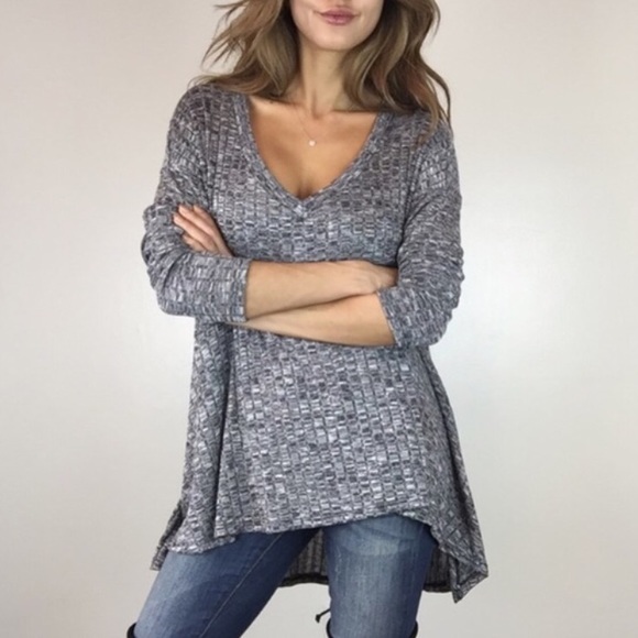 ❣• Last Item • Grey Marbled Tunic Top - Picture 2 of 4