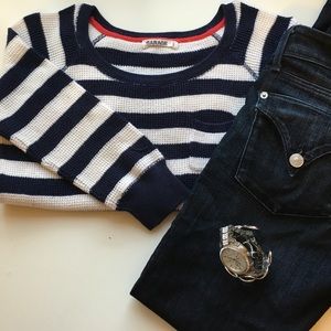 Garage Cropped Sleeve Sweater